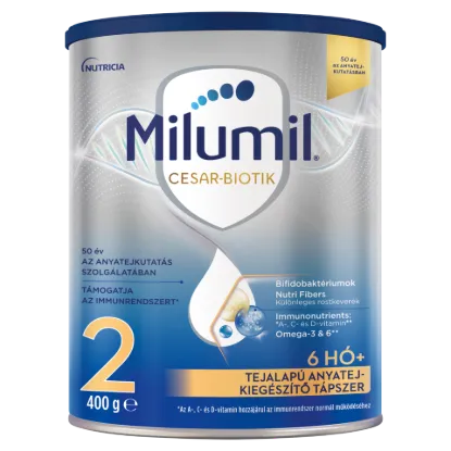 Milumil Cesar-Biotik 2 tejalapú anyatej-kiegészítő tápszer 6 hó+ 400 g termékhez kapcsolódó kép