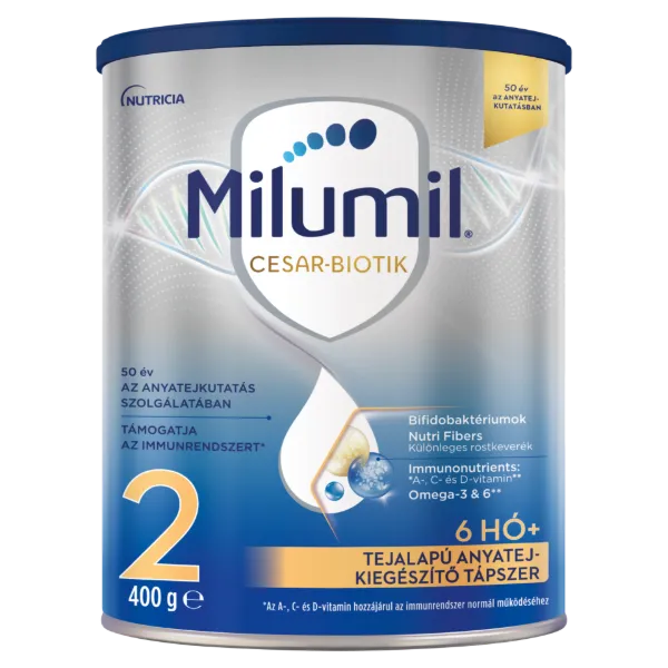 Milumil Cesar-Biotik 2 tejalapú anyatej-kiegészítő tápszer 6 hó+ 400 g termékhez kapcsolódó kép