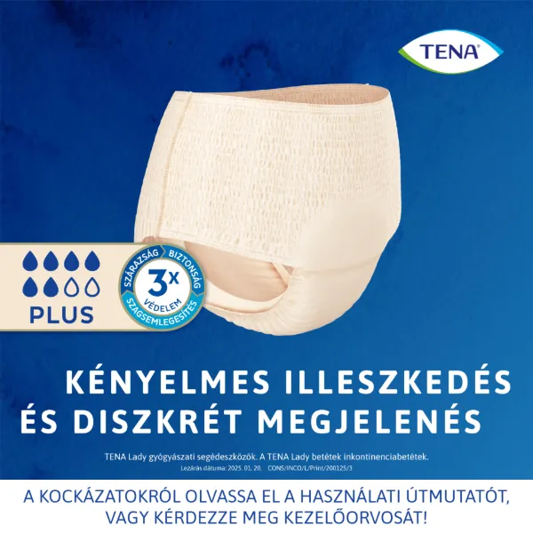 Tena Lady Pants Crème inkontinencia fehérnemű magasított derékrésszel M 9 db termékhez kapcsolódó kép