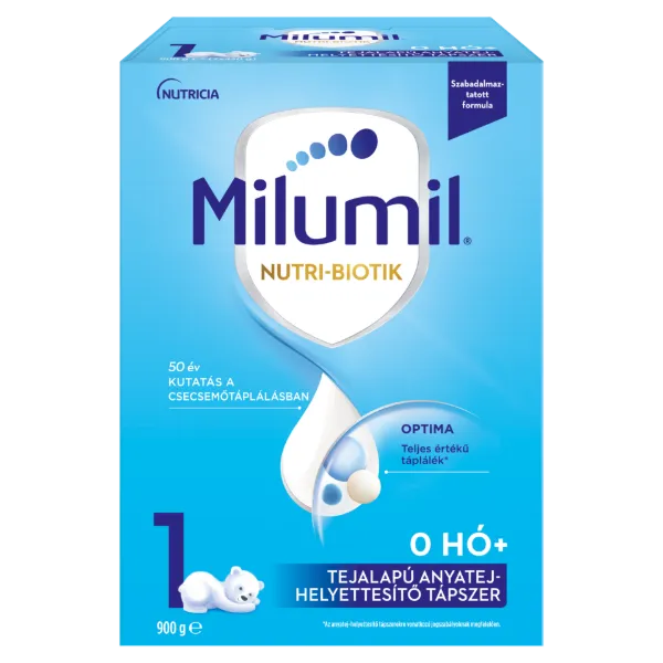 Milumil Nutri-Biotik Optima 1 tejalapú, anyatej-helyettesítő tápszer 0 hó+ 2 x 450 g (900 g) termékhez kapcsolódó kép