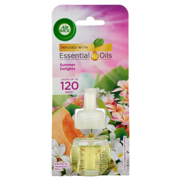 Air Wick Essential Oils Nyári Hangulat elektromos utántöltő légfrissítő készülékhez 19 ml termékhez kapcsolódó kép