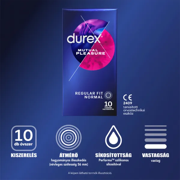 Durex Mutual Pleasure óvszer 10 db termékhez kapcsolódó kép