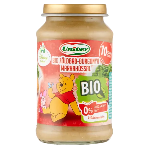 Univer bio zöldbab-burgonya marhahússal bébiétel, 10 hónapos kortól 220 g termékhez kapcsolódó kép