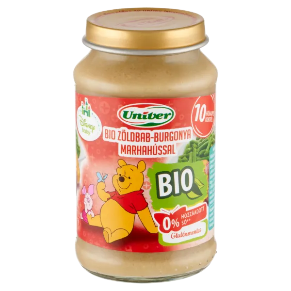 Univer bio zöldbab-burgonya marhahússal bébiétel, 10 hónapos kortól 220 g termékhez kapcsolódó kép