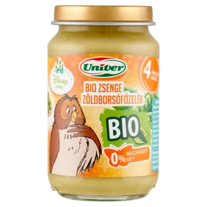 Univer bio zsenge zöldborsófőzelék bébiétel, 4 hónapos kortól 163 g termékhez kapcsolódó kép