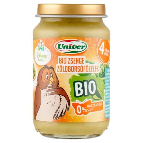 Univer bio zsenge zöldborsófőzelék bébiétel, 4 hónapos kortól 163 g termékhez kapcsolódó kép