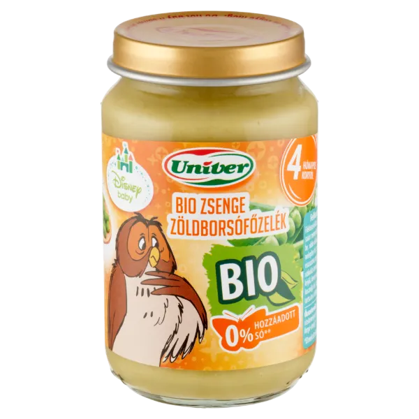 Univer bio zsenge zöldborsófőzelék bébiétel, 4 hónapos kortól 163 g termékhez kapcsolódó kép