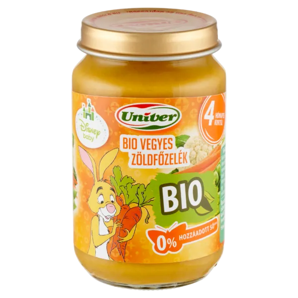Univer bio vegyes zöldfőzelék zöldségpüré a bébinek, 4 hónapos kortól 163 g termékhez kapcsolódó kép