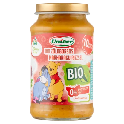 Univer bio zöldborsós marharagu rizzsel bébiétel, 10 hónapos kortól 220 g termékhez kapcsolódó kép