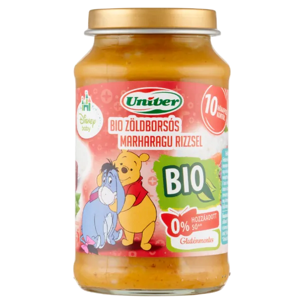 Univer bio zöldborsós marharagu rizzsel bébiétel, 10 hónapos kortól 220 g termékhez kapcsolódó kép