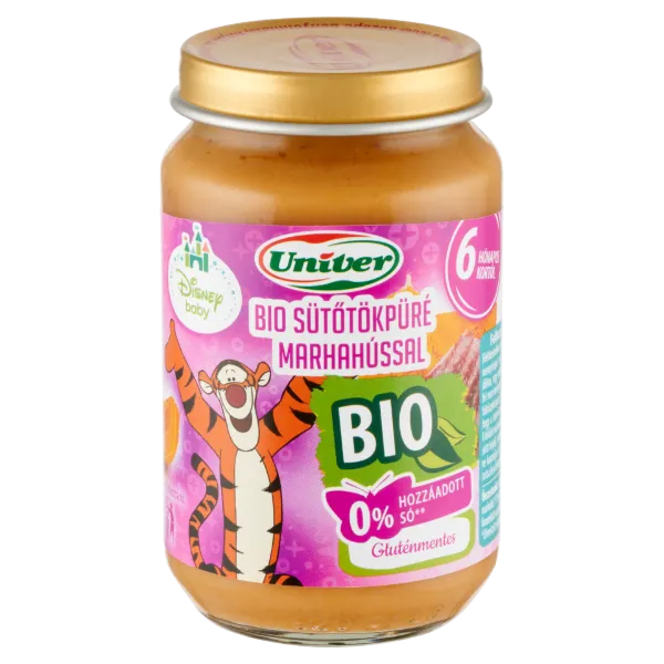 Univer bio sütőtökpüré marhahússal bébiétel, 6 hónapos kortól 163 g termékhez kapcsolódó kép