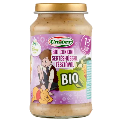 Univer bio cukkini sertéshússal tésztával bébiétel 12 hónapos kortól 220 g termékhez kapcsolódó kép