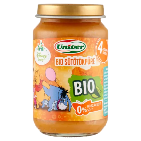 Univer bio sütőtökpüré zöldségpüré a bébinek 4 hónapos kortól 163 g termékhez kapcsolódó kép