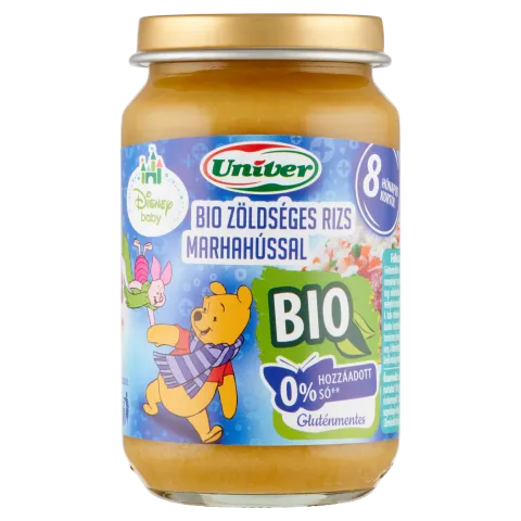 Univer bio zöldséges rizs marhahússal bébiétel, 8 hónapos kortól 163 g termékhez kapcsolódó kép