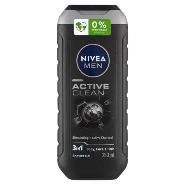 NIVEA MEN Active Clean 3 az 1-ben tusfürdő testre, arcra, hajra 250 ml termékhez kapcsolódó kép