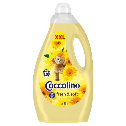 Coccolino Fresh & Soft Happy Yellow öblítőkoncentrátum 120 mosás 3000 ml termékhez kapcsolódó kép