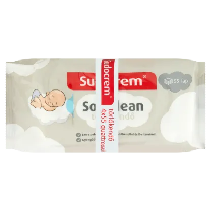 Sudocrem Soft Clean törlőkendő 4 x 55 db termékhez kapcsolódó kép