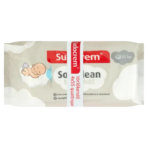 Sudocrem Soft Clean törlőkendő 4 x 55 db termékhez kapcsolódó kép