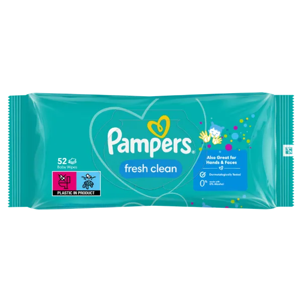 Pampers Fresh Clean Nedves Törlőkendő, 1 csomag = 52 db termékhez kapcsolódó kép