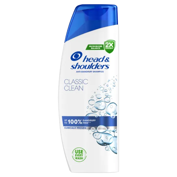 Head & Shoulders Classic Clean korpa elleni sampon 250ml napi használatra. Tiszta érzet termékhez kapcsolódó kép