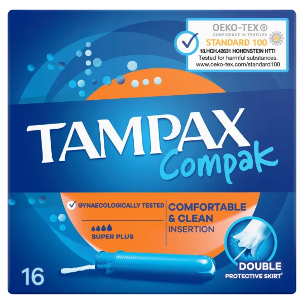 Tampax Compak Super Plus Applikátoros Tampon, 16 db termékhez kapcsolódó kép