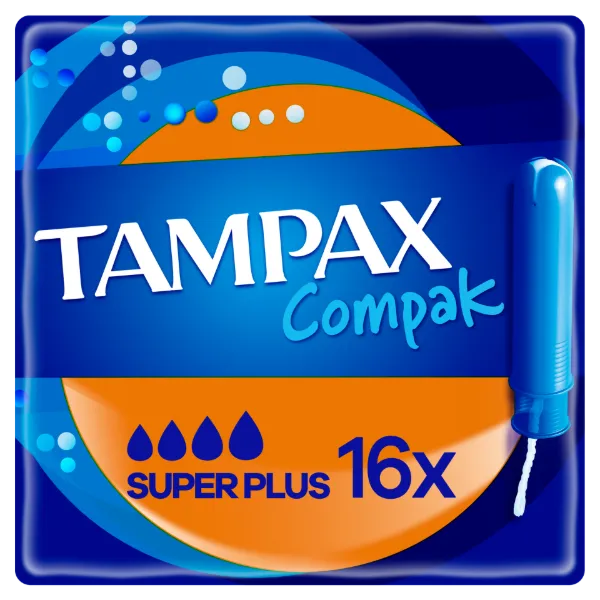 Tampax Compak Super Plus Applikátoros Tampon, 16 db termékhez kapcsolódó kép