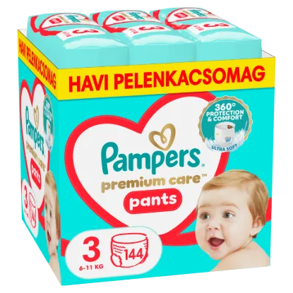 Pampers Premium Care Bugyipelenka - havi pelenkacsomag, Méret: 3, 144 db, 6kg-11kg termékhez kapcsolódó kép