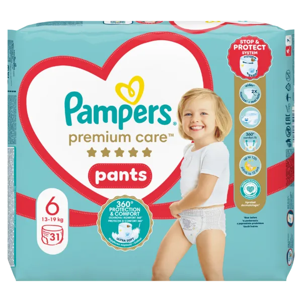 Pampers Premium Care Bugyipelenka, Méret: 6, 31 db, 13kg-19kg termékhez kapcsolódó kép