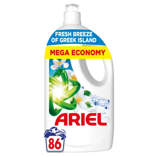 Ariel Folyékony Mosószer, 86 Mosáshoz, Fresh Breeze of Greek Island termékhez kapcsolódó kép