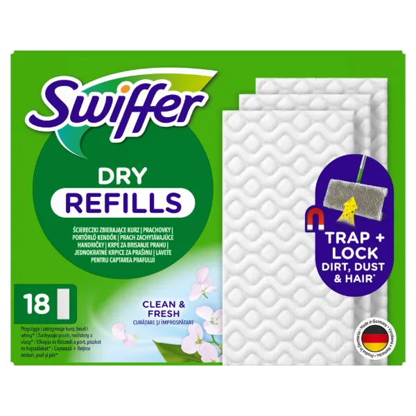 Swiffer Sweeper Száraz Padlótörlő Utántöltő, 18 db, Összegyűjti És Magába Zárja A Port termékhez kapcsolódó kép