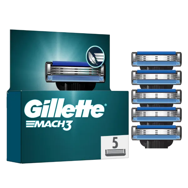 Gillette Mach3 Férfi Borotvabetétek, 5 Gillette 3 Pengés Borotvabetétek termékhez kapcsolódó kép