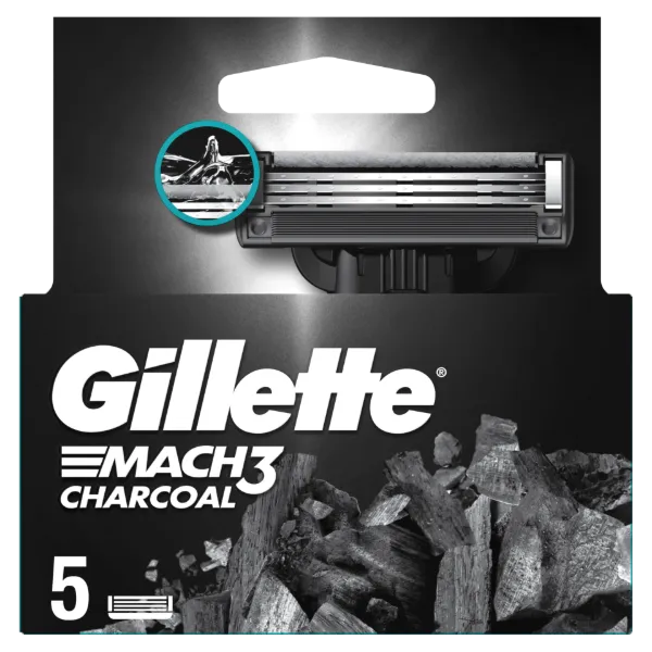 Gillette Mach3 Charcoal Férfi Borotvabetétek, 5 3 Pengés Borotvabetétek termékhez kapcsolódó kép