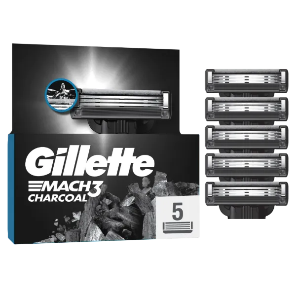 Gillette Mach3 Charcoal Férfi Borotvabetétek, 5 3 Pengés Borotvabetétek termékhez kapcsolódó kép