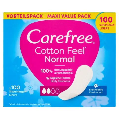Carefree Cotton Feel Normal tisztasági betét friss illattal 100 db termékhez kapcsolódó kép