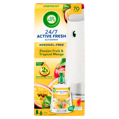 Air Wick Active Fresh Trópusi Mangó és Maracuja készülék és utántöltő 228 ml termékhez kapcsolódó kép