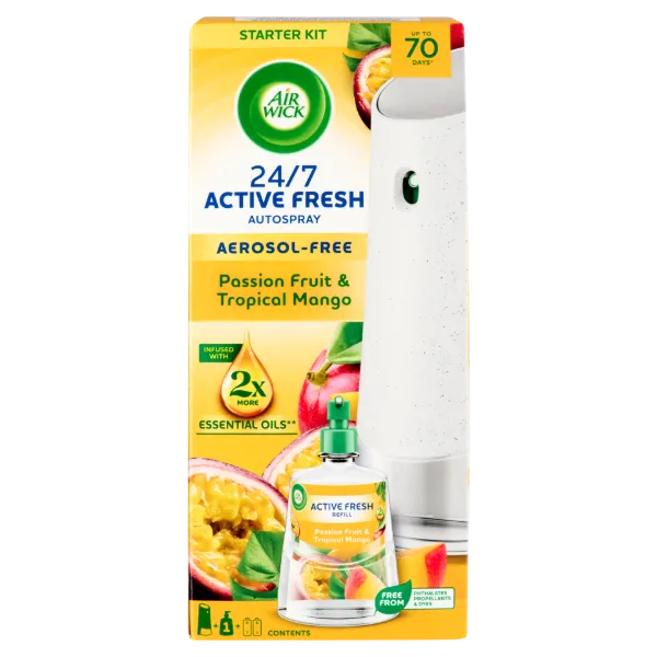 Air Wick Active Fresh Trópusi Mangó és Maracuja készülék és utántöltő 228 ml termékhez kapcsolódó kép