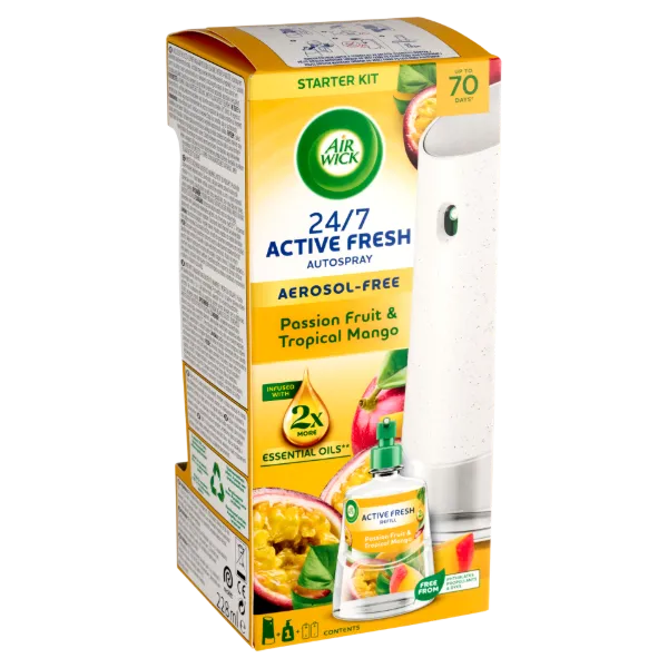 Air Wick Active Fresh Trópusi Mangó és Maracuja készülék és utántöltő 228 ml termékhez kapcsolódó kép