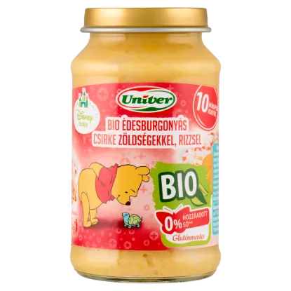 Univer Disney Baby bio édesburgonyás csirke zöldségekkel, rizzsel bébiétel 10 hónapos kortól 220 g termékhez kapcsolódó kép