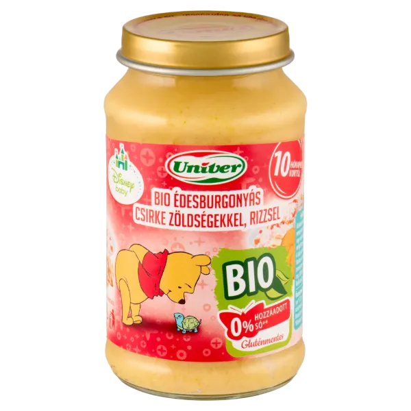 Univer Disney Baby bio édesburgonyás csirke zöldségekkel, rizzsel bébiétel 10 hónapos kortól 220 g termékhez kapcsolódó kép