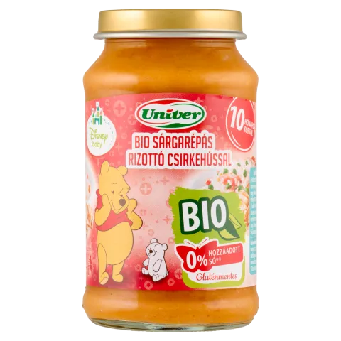 Univer Disney Baby bio sárgarépás rizottó csirkehússal bébiétel 10 hónapos kortól 220 g termékhez kapcsolódó kép