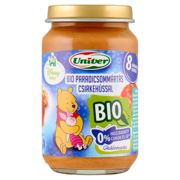 Univer Disney Baby bio paradicsommártás csirkehússal bébiétel, 8 hónapos kortól 163 g termékhez kapcsolódó kép