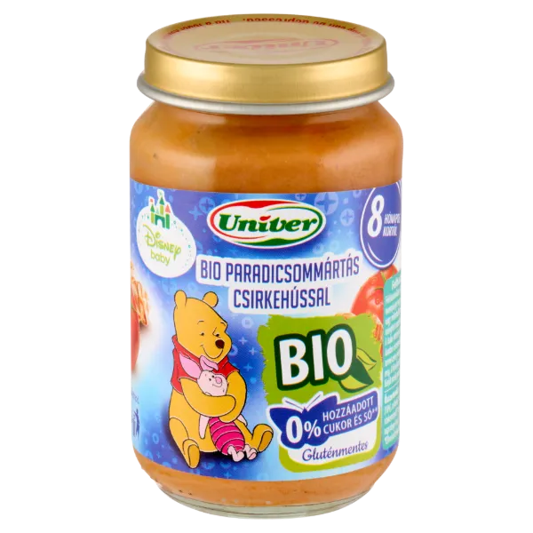Univer Disney Baby bio paradicsommártás csirkehússal bébiétel, 8 hónapos kortól 163 g termékhez kapcsolódó kép