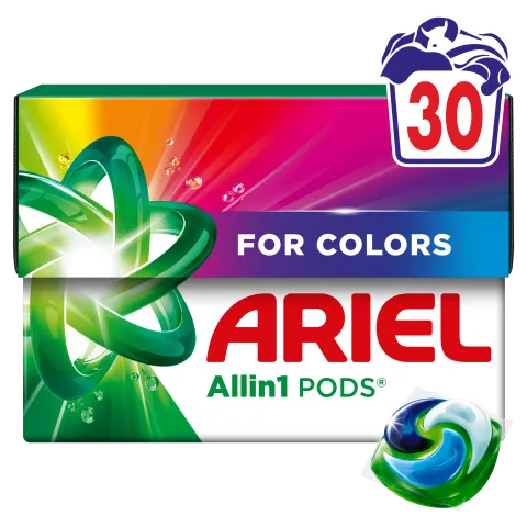 Ariel Allin1 PODS Folyékony Mosókapszula Színes Ruhákhoz, 30 Mosáshoz termékhez kapcsolódó kép