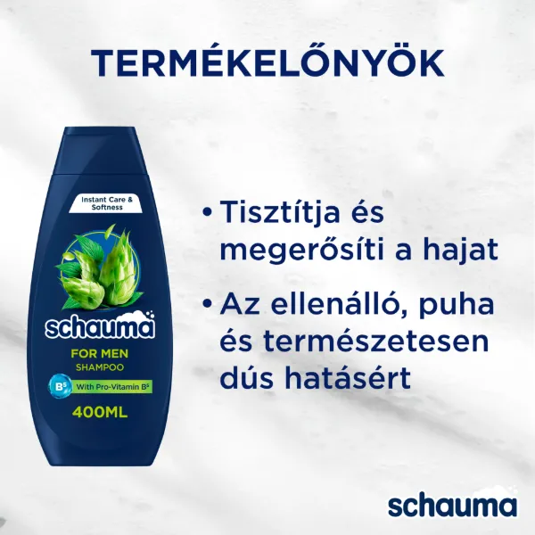 Schauma férfi sampon B5 pro-vitaminnal & komló kivonattal, minden hajtípusra 400 ml termékhez kapcsolódó kép
