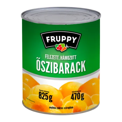 Fruppy felezett, hámozott őszibarack 825 g termékhez kapcsolódó kép