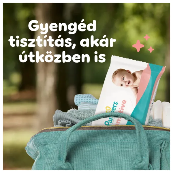 Pampers Sensitive Baby Nedves Törlőkendő, 15 Csomag x 80 Törlőkendő = 1200 db Baba Nedves Törlőkendő termékhez kapcsolódó kép