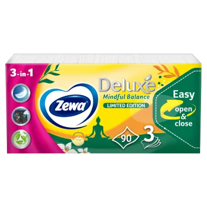 Zewa Deluxe 3 rétegű papírzsebkendő limited edition 90 db termékhez kapcsolódó kép