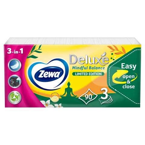 Zewa Deluxe 3 rétegű papírzsebkendő limited edition 90 db termékhez kapcsolódó kép