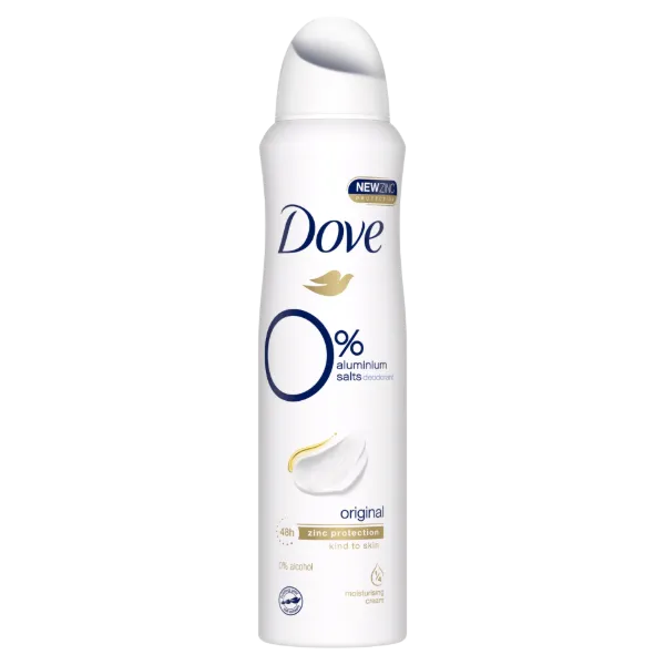 Dove Original dezodor 0% alumíniumsóval 150 ml termékhez kapcsolódó kép