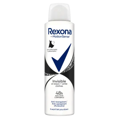 Rexona Invisible on Black + White Clothes izzadásgátló 150 ml termékhez kapcsolódó kép
